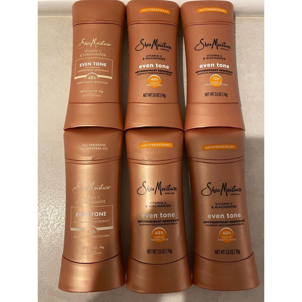 6 brand new shea moisture deodorant antiperspirant bundle set Even Tone VITAMIN